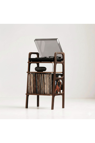 Woodesk Aria, Ahşap Kitaplık Ve Pikap Standı, 90x50, Ceviz Renk