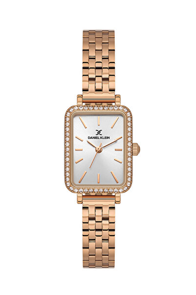 Daniel Klein ساعة نسائية فاخرة من الفولاذ المقاوم للصدأ بلون الذهب الوردي DK....