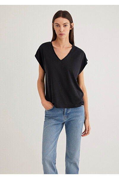 Mavi Lux Touch (TENCEL™) Siyah Modal Tişört Regular Fit / Normal Kesim 161294...