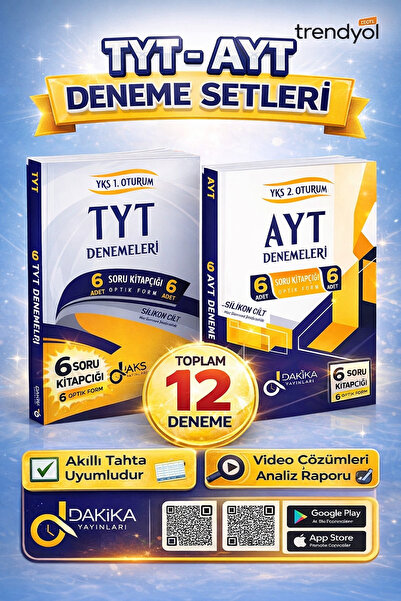 Karekök Yayınları Dakika Serisi TYT 6'lı ve AYT 6'lı Genel Deneme Çek Kopar G...