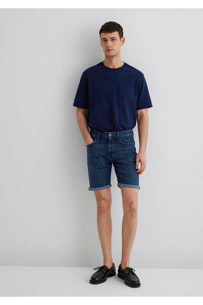 Mavi Brian Premium Blue Dark Vintage Blue Jean Shorts 0418489817