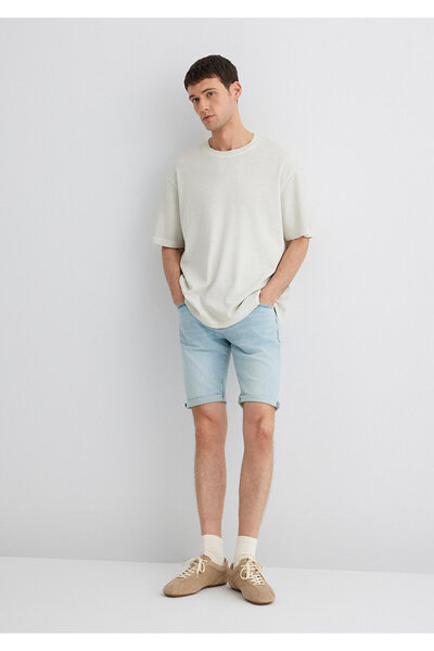 Mavi Tim Street Light Blue Jean Shorts 0428489644