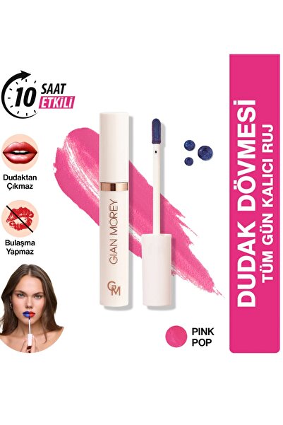 Gian Morey Dudak Dövmesi Pink Pop Kalıcı Soyulabilir Ruj
