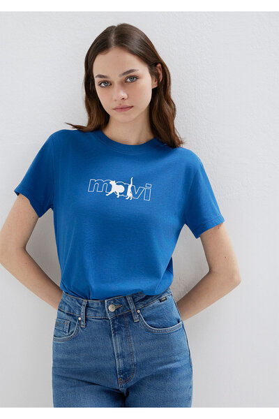 Mavi Cat Logo Printed T-Shirt Regular Fit / Normal Cut 1611478-32213