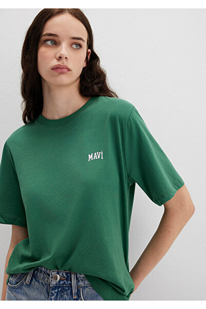Mavi Logo Baskılı Yeşil Tişört Regular Fit / Normal Kesim 1611900-71874