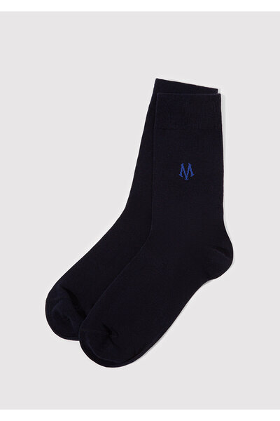 Mavi Logo Printed Navy Blue Socks 090250-26828