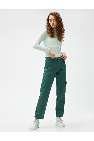 Koton Denimowe spodnie cargo z kieszeniami