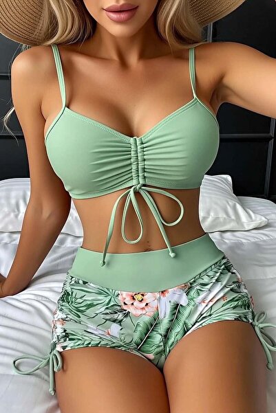 Angelsin Top de bikini ajustabil cu șnur