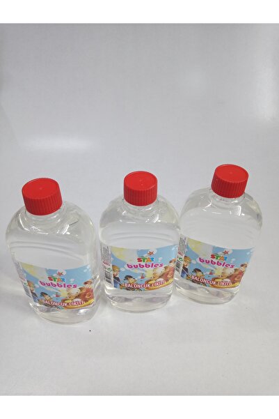 Star Bubbles Köpük 3 Adet Baloncuk Likiti Yedek Baloncuk Solüsyon 500 ml