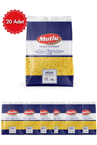 Mutlu MUTLUMakarna Erişte 500 G x 20 Paket –