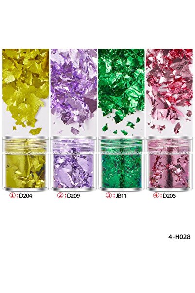 Choice 02 4 زجاجات/مجموعة رقائق ذهبية لصنع المجوهرات باستخدام قوالب راتنج الإ...