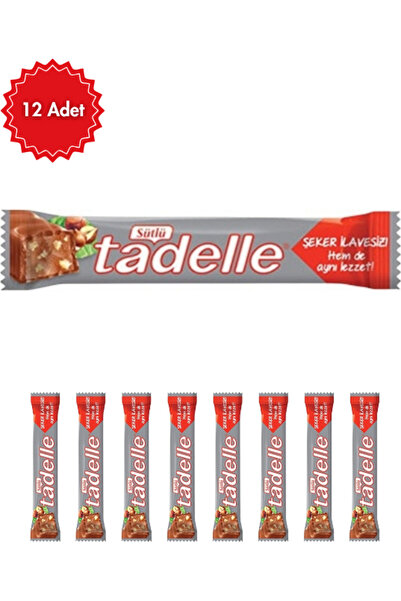 Tadelle Şekersiz Çikolata 20 gr x 12 Adet