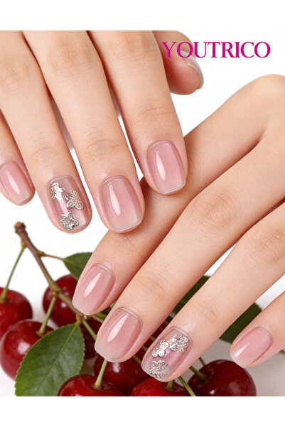 Youtrico 30 قطعة من أظافر الضغط، ماسات ثلاثية الأبعاد، أقواس، أظافر صناعية عل...