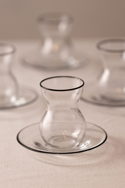 Rakle Pure Black 12 Parça Çay Seti 140 cc