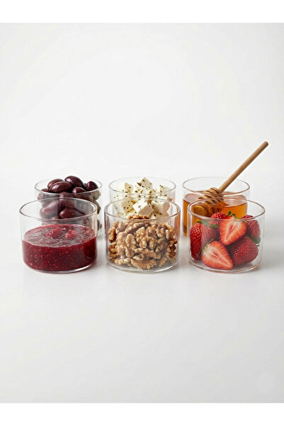 Countra 6-Piece Glass Breakfast Bowl Set Transparent Glass Presentation and S...