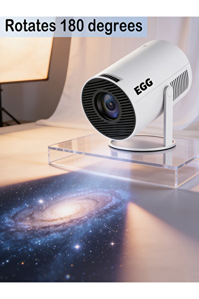 Magcubic جهاز عرض EGG Premium الذكي الصغير بدقة 4K - واي فاي 6، أندرويد 11، م...