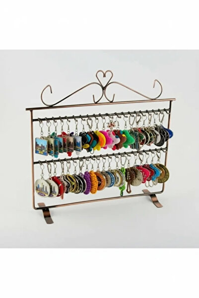 MeGass Dekor حامل سلسلة مفاتيح معدني مستورد بلون نحاسي مقاس 32x30 سم