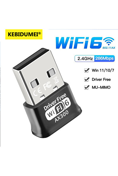 Kebidumei محول لاسلكي واي فاي 6 بسرعة 300 ميجابت في الثانية، يدعم واي فاي 6 A...