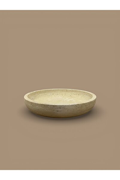 FARALYAHOME Travertine Natural Stone Decorative Bowl & Serving Dish 25X5 cm