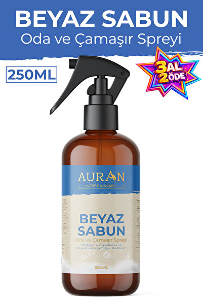 AURAN Beyaz Sabun Oda Ve Çamaşır Spreyi Oda Kokusu Oda Spreyi Room Spray 250ml