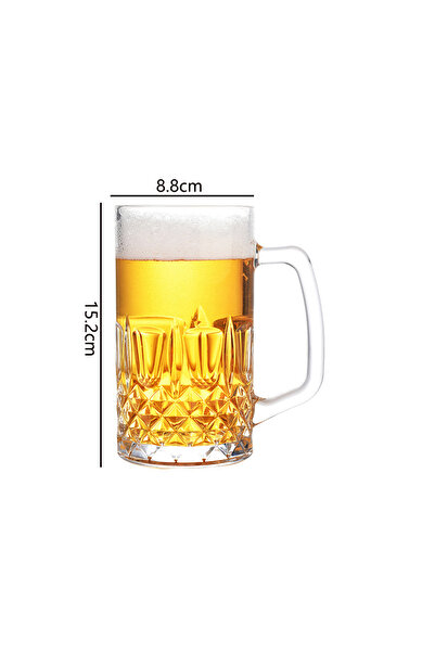 Choice كوب بيرة كلاسيكي كبير السعة بمقبض، سعة 600 مل أو 1000 مل، مناسب للحفلا...