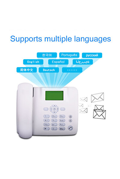 Generic هاتف لاسلكي ثابت، هاتف مكتبي بتقنية الجيل الرابع، مزود براديو وساعة م...