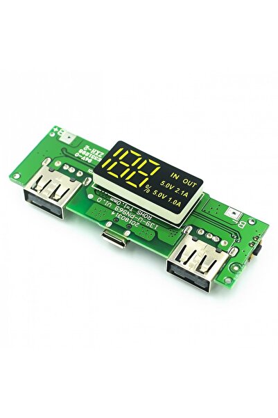 Choice بنك طاقة محمول مزود ببطارية ليثيوم 18650، مزود بإضاءة LED، ومنفذي USB،...