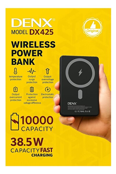 Generic DENX 10000mAh Wireless Power Bank, Fast Charging & Lightweight, 38.5W...