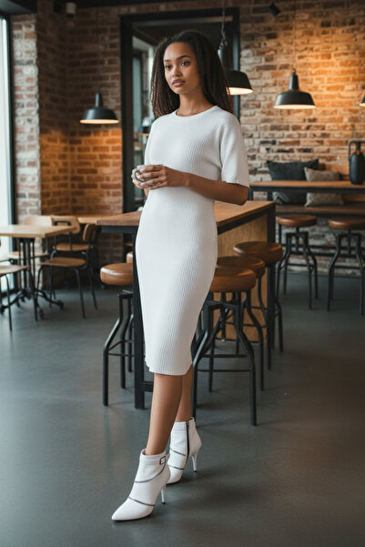 MelAlp Women's Genuine Leather Thin Heeled Zipper Accessory Boots