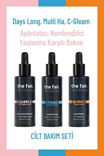 the fair. Aydınlatıcı Nemlendirici Yaşlanma Karşıtı Cilt Serumu Cilt Bakım Seti
