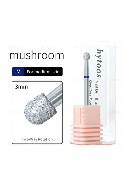 Choice C3035-M(S) HYTOOS رؤوس حفر أظافر ماسية على شكل فطر، مطلية بالكروم، رأس...