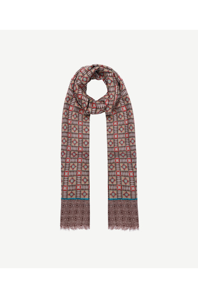 Yargıcı شال منقوش هندسي ومزيج من الصوف