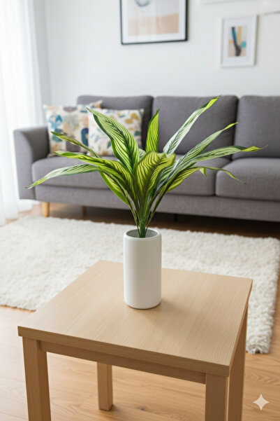 DDTREND Yapay Kılıç Aspilenyum Demeti 11 Dallı Bahçe Balkon Dekorasyon Vazo B...