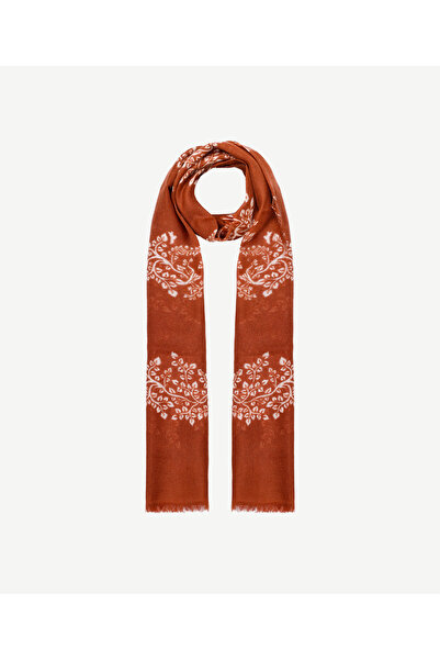 Yargıcı شال صوف منقوش على شكل ورقة شجر