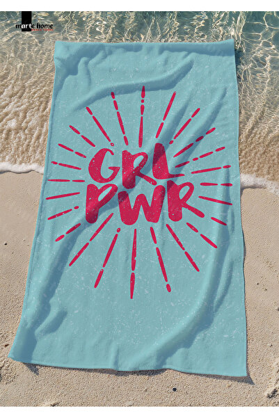 Marte Home قوة الفتاة - منشفة الشاطئ المطبوعة