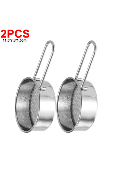 Choice منخل دقيق من الفولاذ المقاوم للصدأ، قطعتان، مصفاة شبكية دقيقة، منخل دق...