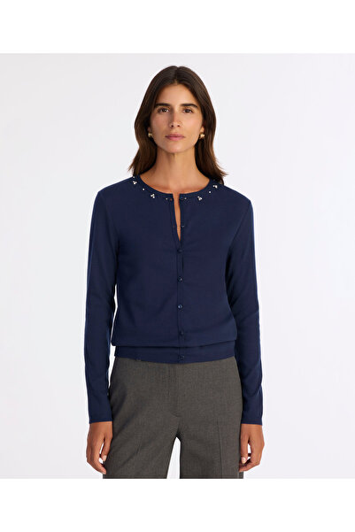 Yargıcı Regular Bisiklet Yaka Uzun Kol Hırka