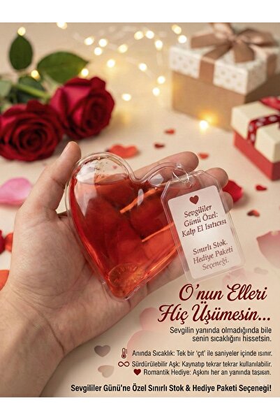 Mek Accessories Sevgililer Günü Hediyesi Kalp El Isıtıcısı - Tekrar Kullanıla...