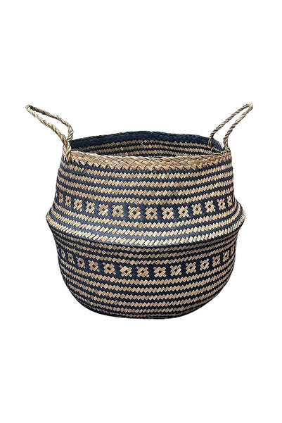KOÇTAŞ Lacivert Hasır Sepet L 42X35 cm
