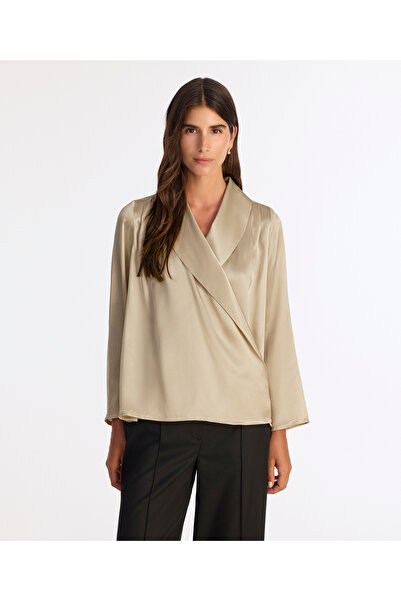 Yargıcı Wide Shawl Collar Long Sleeve Shirt