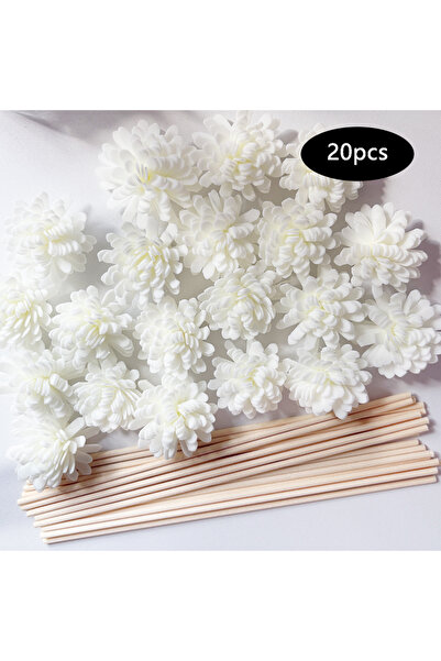 Choice 20 قطعة، 5/20/50 قطعة من أعواد نشر الروائح العطرية مع زهور إسفنجية بيض...
