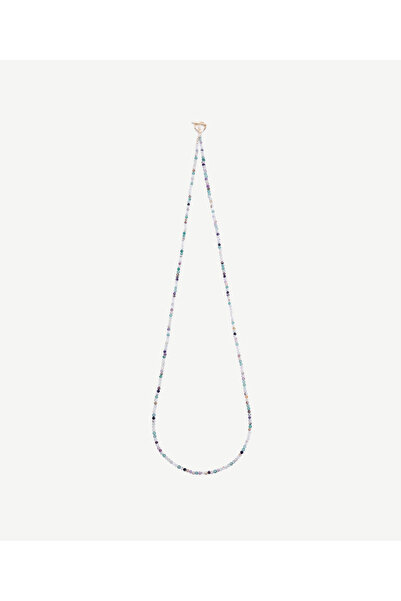 Yargıcı Long Natural Stone Necklace with Closure Detail