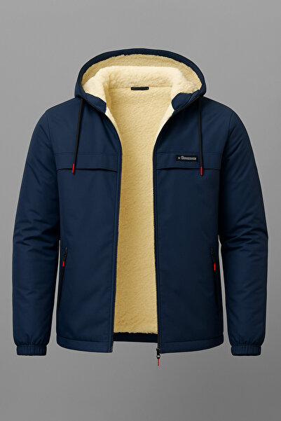 BOYS MANS سترة رجالية شتوية من الفرو