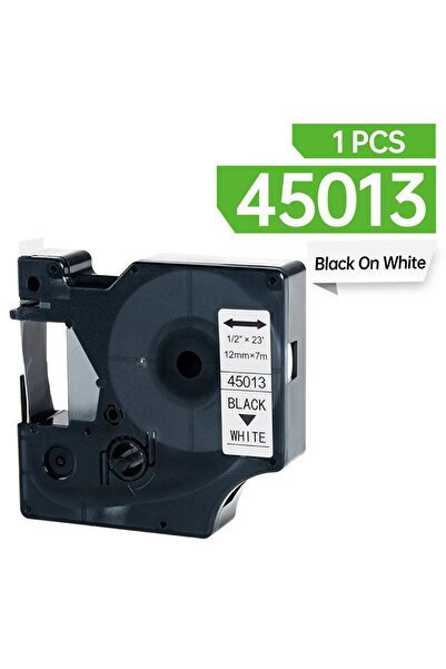 Choice عبوة واحدة من شريط لاصق Dymo D1 رقم 45013، أسود على أبيض، 12 مم، متواف...