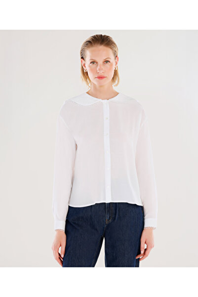 Yargıcı Dantel Şeritli Gömlek