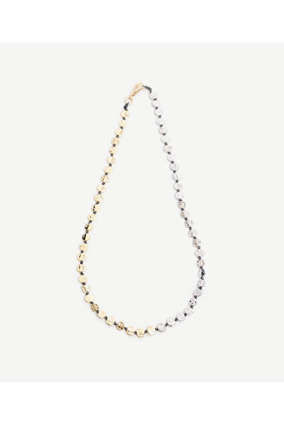 Yargıcı Gold Ve Silver Detaylı Kolye