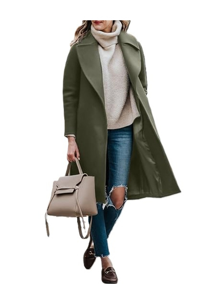 OEM Palton elegant de damă, gros, casual, verde 2XL