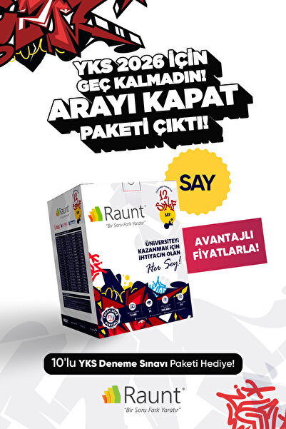 Raunt 12. Sınıf YKS Sayısal Arayı Kapat (51 KİTAP, MOBİL/WEB, DİJİTAL) Yapay ...