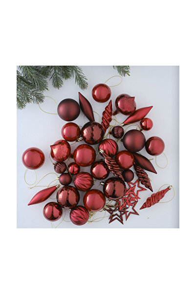 KOÇTAŞ 40'lı Karışık Süs Kırmızı