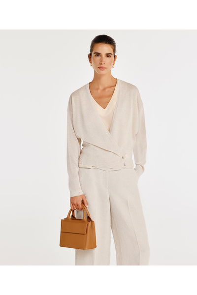 Yargıcı Deep V-Neck Comfortable Fit Cardigan